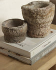 Carved Stone Mortar Bowl