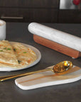 Marble and Wood Spoon Rest
