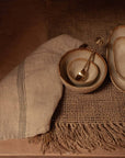 The Lint Biscuit Napkin - Natural Black