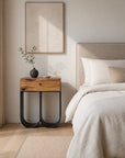 Curve Side Table with Drawer