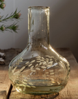 Hand-Etched Blown Carafe Set