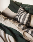 Omaha Green Stripe Throw