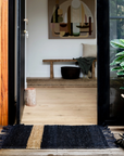 Irving Stripe Jute Mat - Black