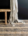 Smith Stripe Jute (Black & Beige)