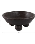 Brown Knobby Footed Bowl