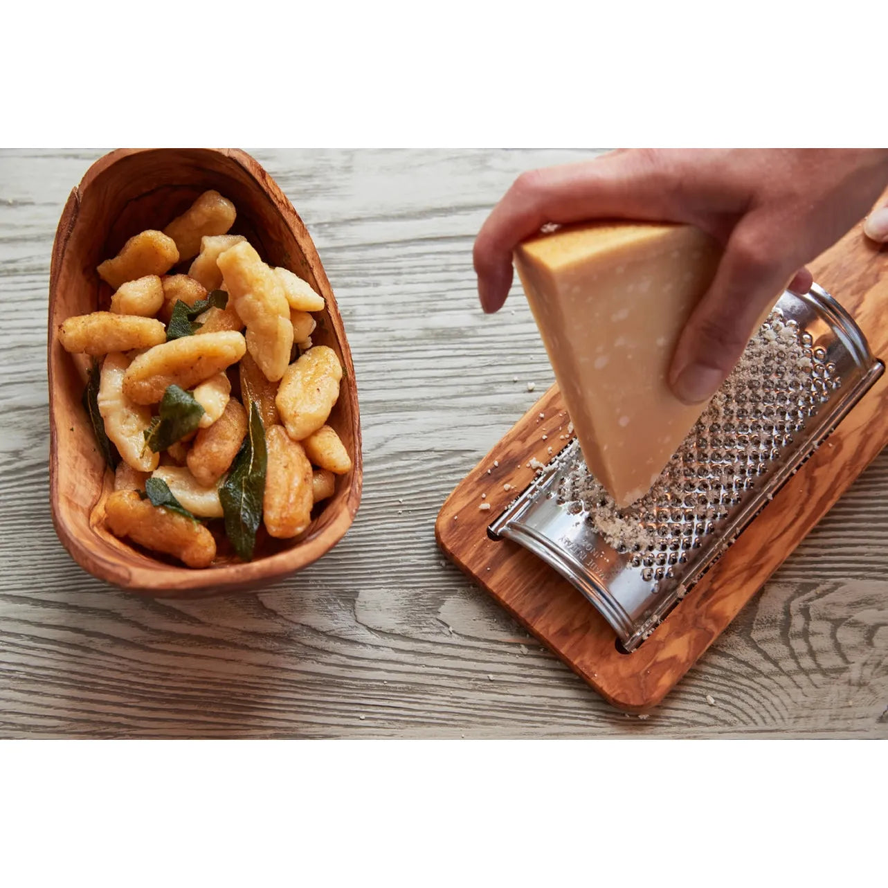 Italian Olivewood Flat Cheese Grater