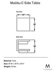Malibu "C" Side Table