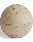 Travertine Sphere Incense & Smudging Burner