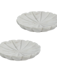 White Marble Dish - Lotus or Flower