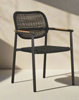 Valencia Weave Dining Armchair - Carbon Grey