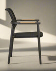 Valencia Weave Dining Armchair - Carbon Grey