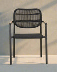 Valencia Weave Dining Armchair - Carbon Grey
