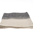 The Linen Moody Kitchen Towel - Natural Black
