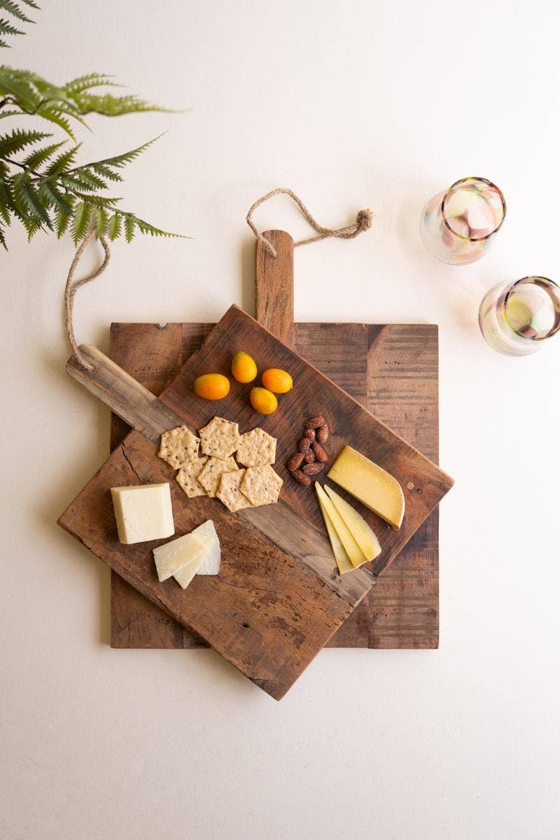 SET OF TWO WOOD CHEESE BOARDS