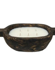 Charred Finish Paulownia Wood Handle Candle