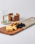 Marble and Acacia Wood Long Charcuterie Board