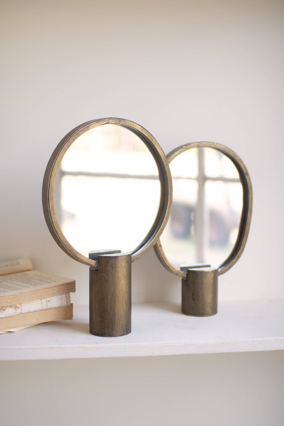 ANTIQUE GOLD TABLETOP MIRROR