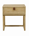 Leather Tab Bedside Table