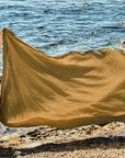 Double Mustard Wave Beach Towel