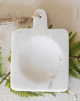 Marble Paddle Spoon Rest with Jute Tassel