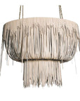 Oval Urchin Leather Chandelier