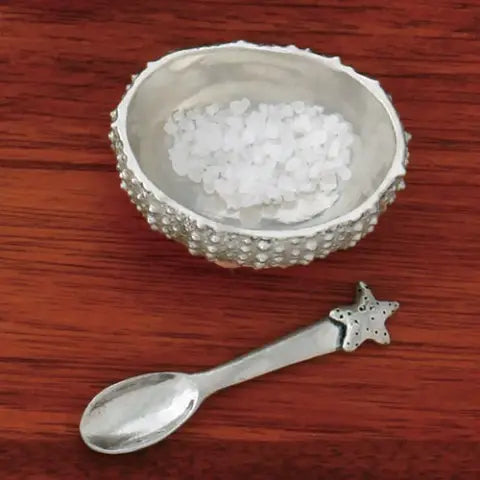 Sea Urchin Salt Cellar with Spoon