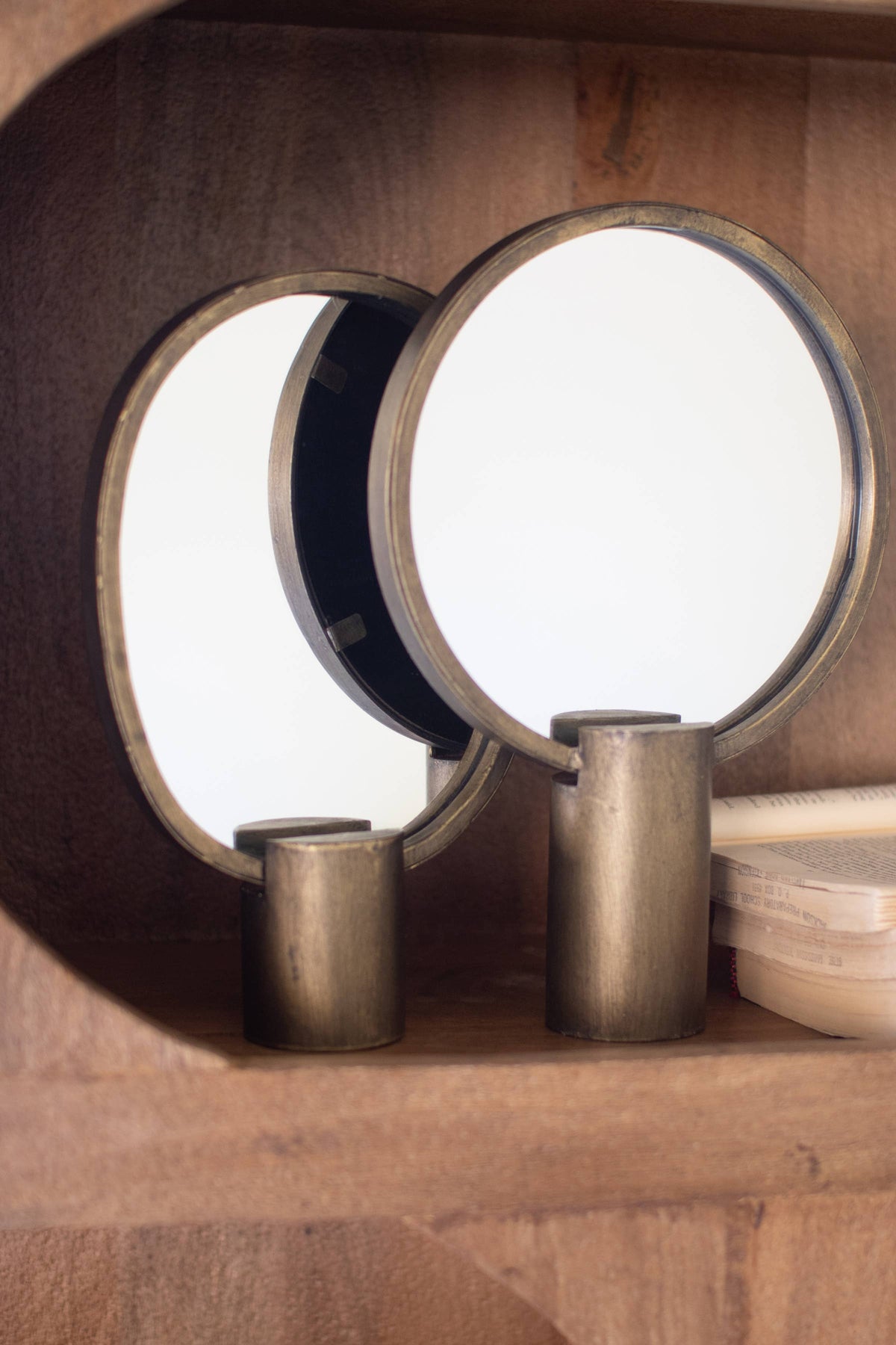 ANTIQUE GOLD TABLETOP MIRROR