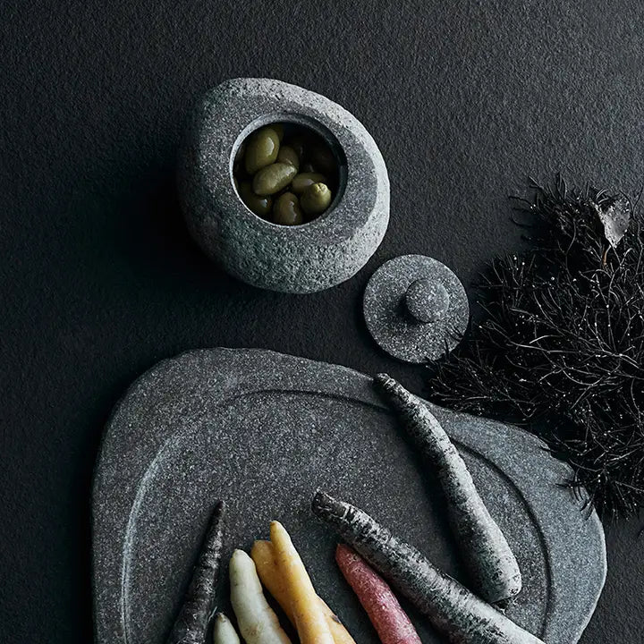 Stone Jar with Lid