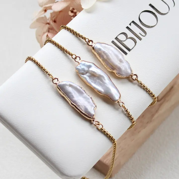Chunky Biwa Pearl Bracelet