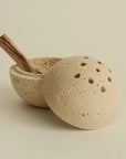 Travertine Sphere Incense & Smudging Burner