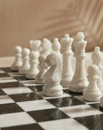 Marble Chess Set with Storage Case