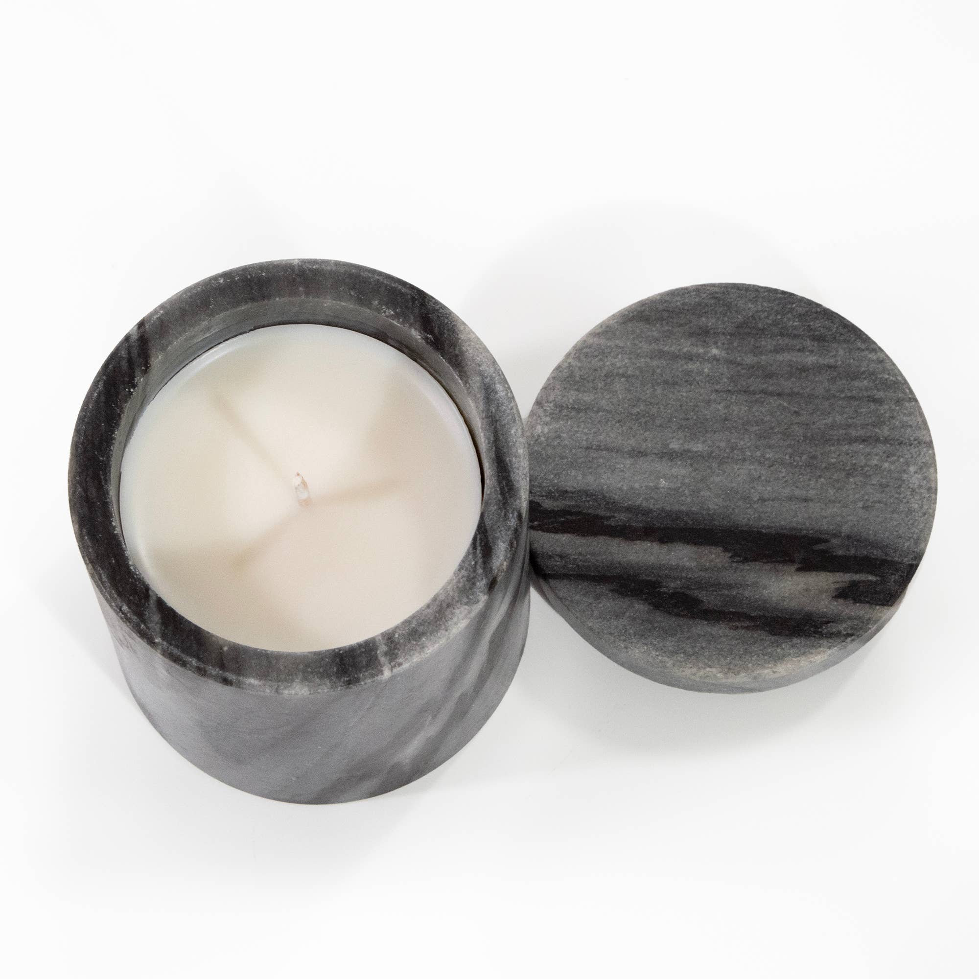 Palo Santo Scented Black Marble Candle