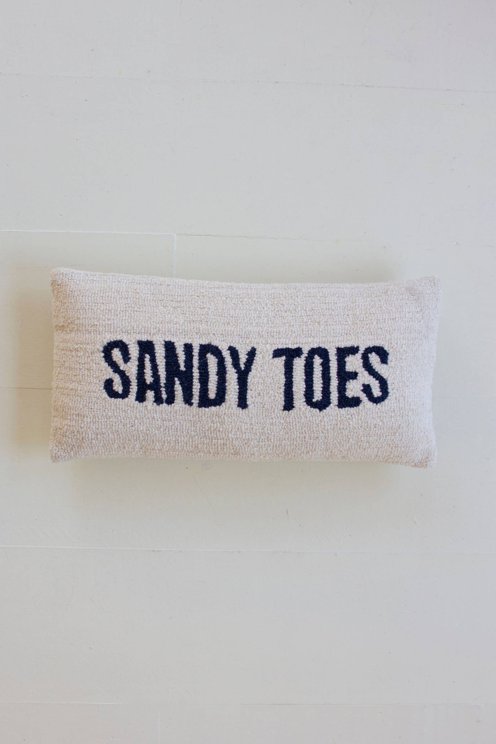 SANDY TOES - Hand Hooked Pillow