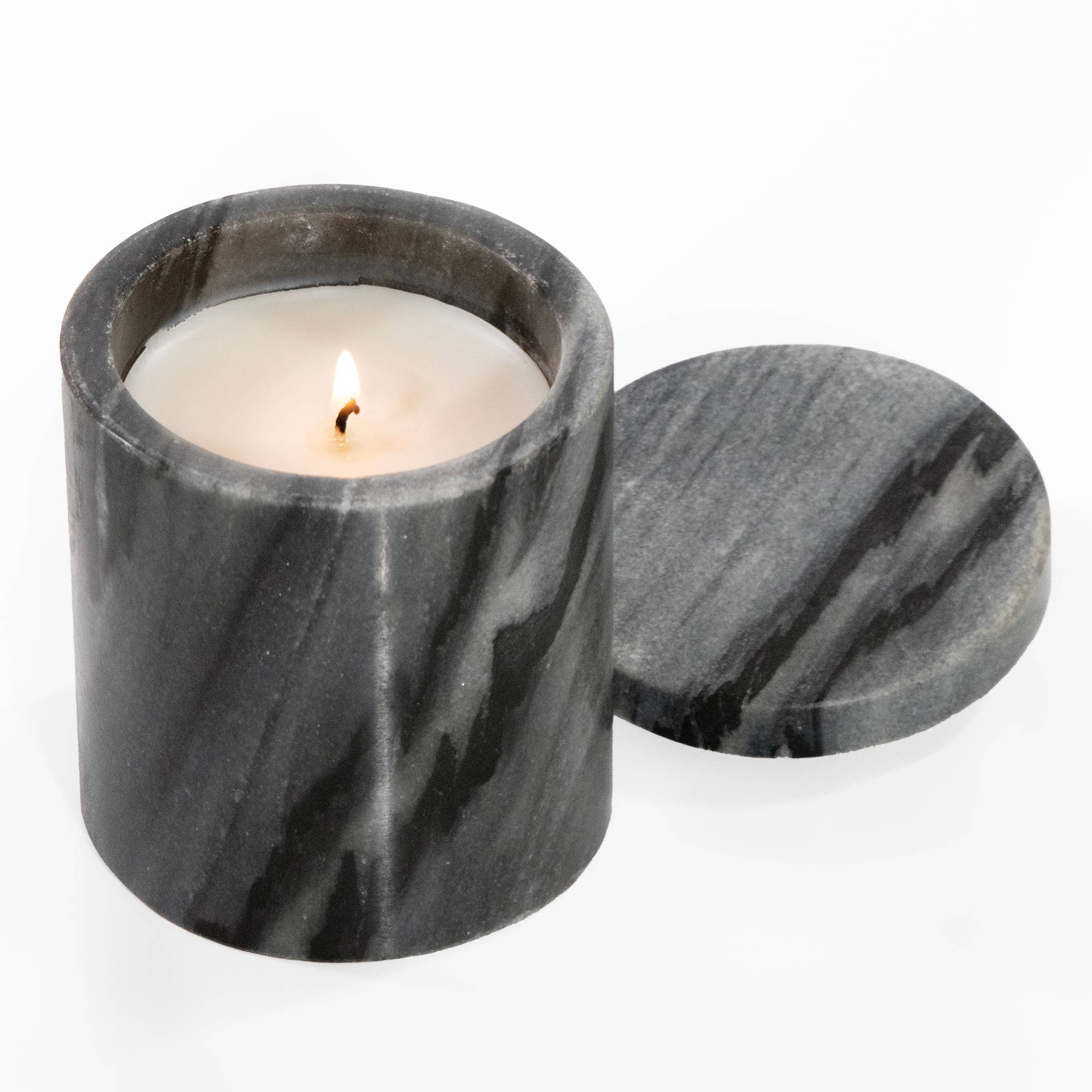 Palo Santo Scented Black Marble Candle
