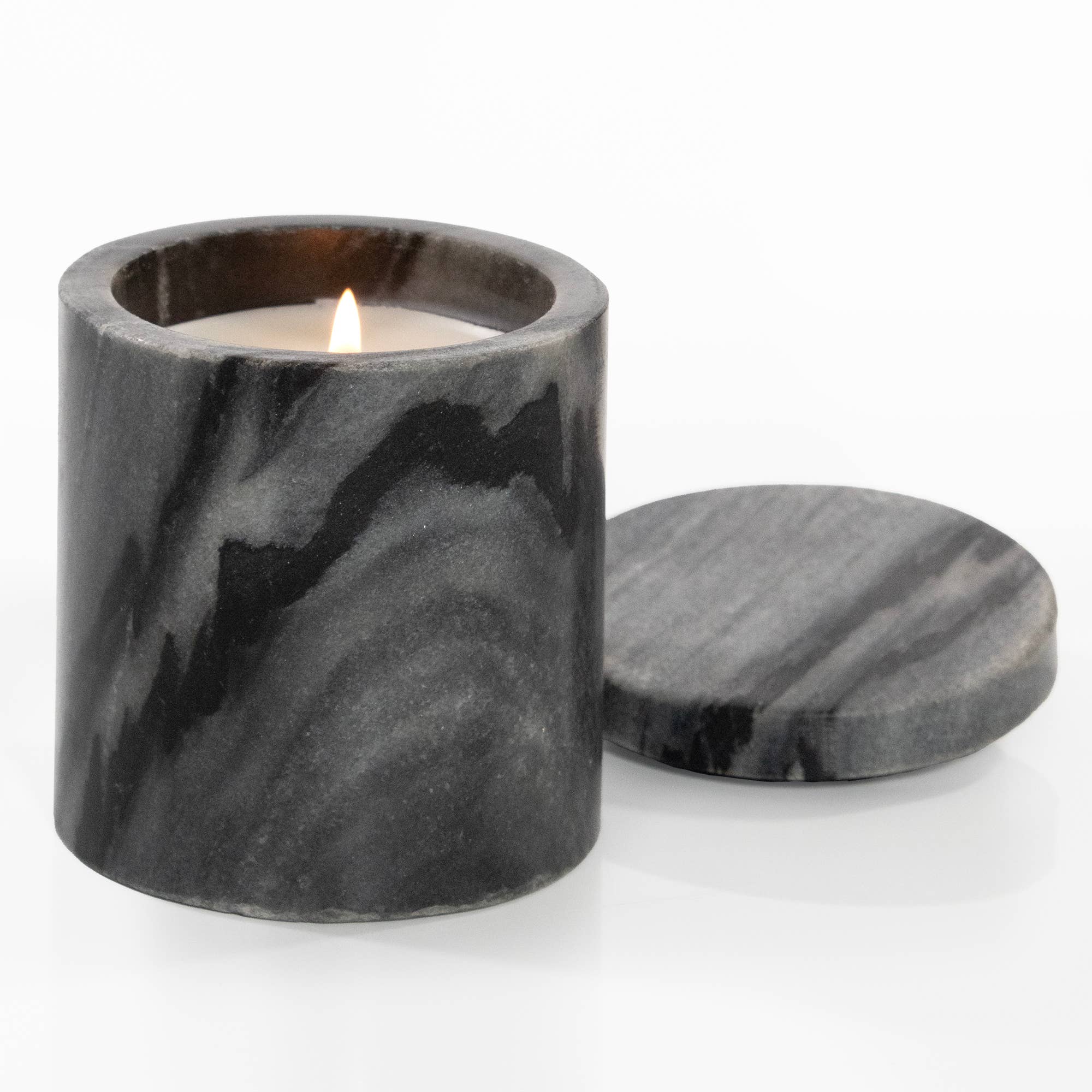 Palo Santo Scented Black Marble Candle
