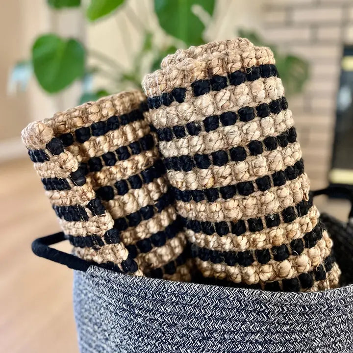 Caravan Stripe Jute Bouclé Rug
