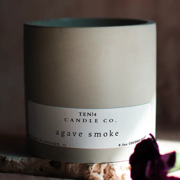 Luxury Concrete Candle - Agave Smoke