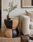 Hourglass Stool Side Table