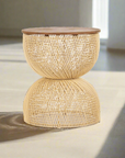 Curve Wave Side Table Natural