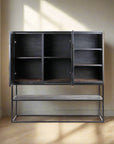 Karma Charcoal Cabinet - 2 Doors,3 Shelves & Bottom Shelf