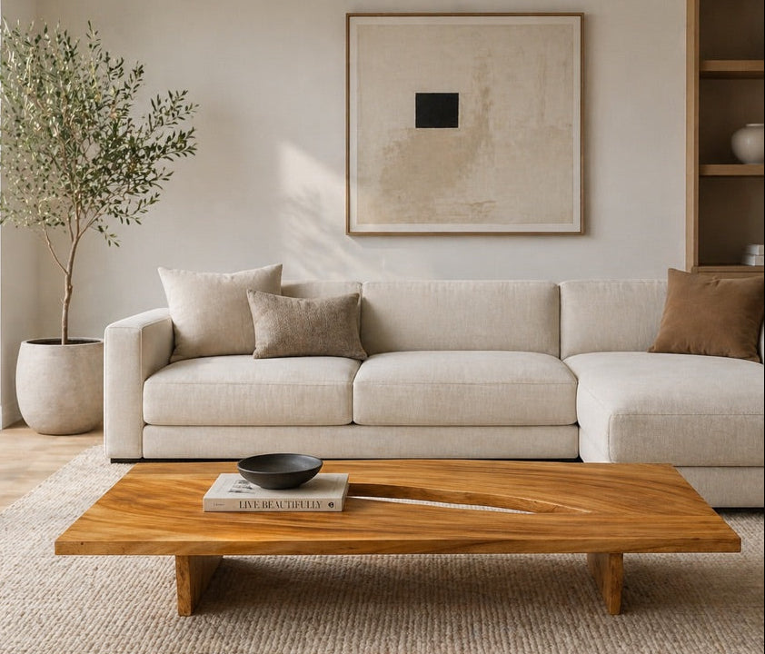Teak Slit Coffee Table