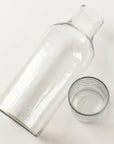 Handblown Hammered Glass Carafe- Clear