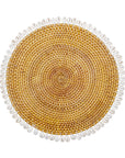 SHELL TRIM  TROPICAL RATTAN PLACEMAT