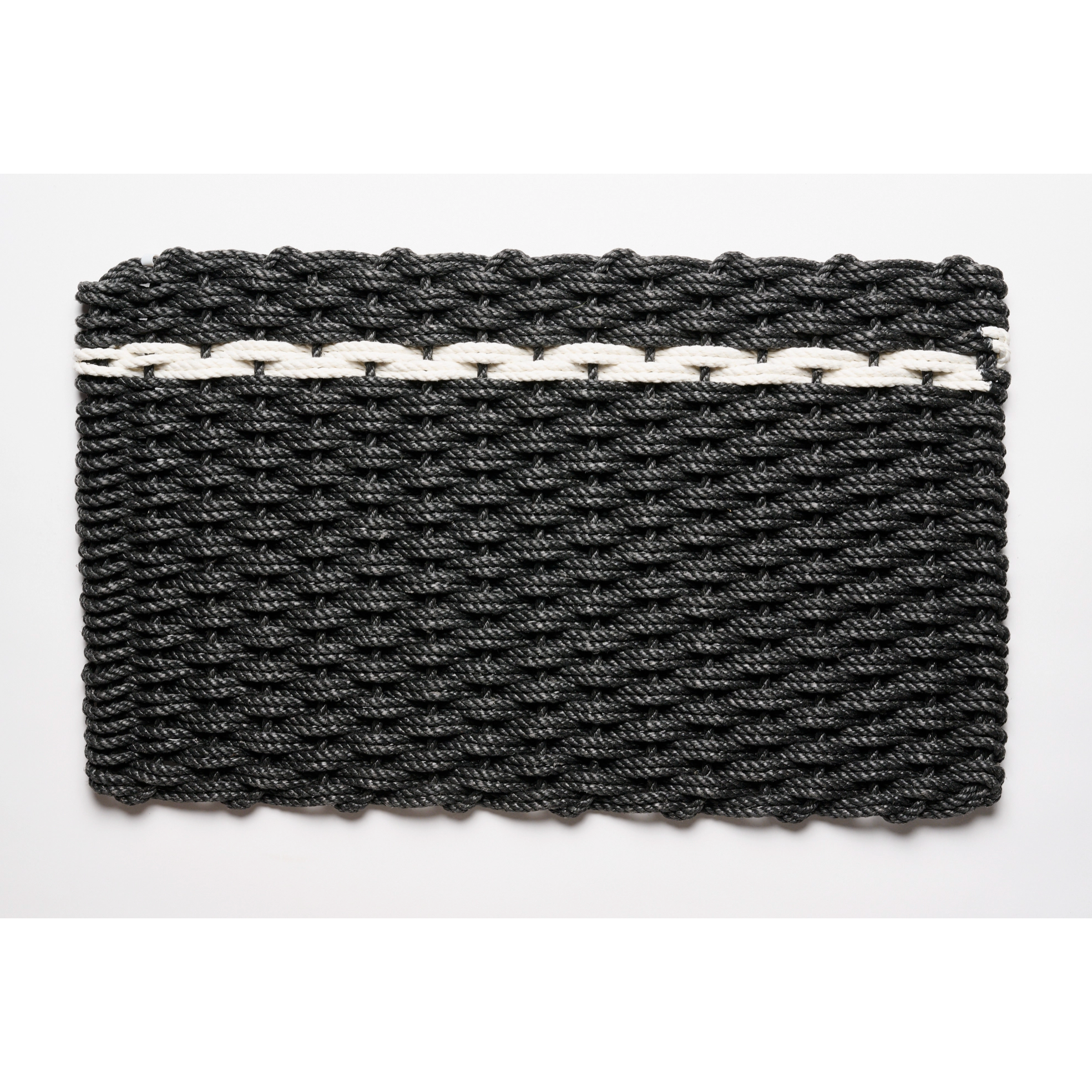 Charcoal with Pearl Stripe Doormat