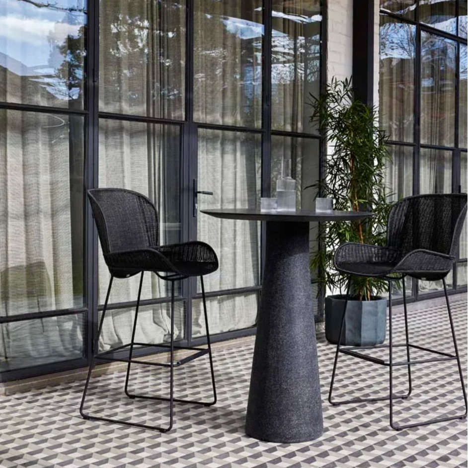 Livorno Cafe Bar Table - Black