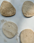 Beige Travertine Coaster, Set of 4