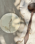 Hand-Painted Floral Spoon Rest, Brown