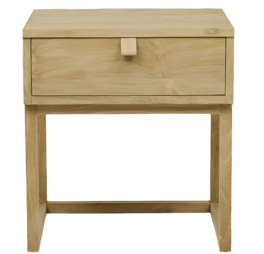 Leather Tab Side Table