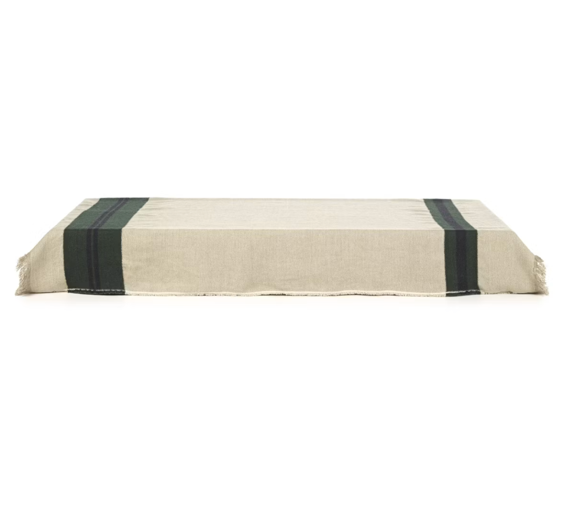 Omaha Green Stripe Throw