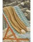 Double Mustard Wave Beach Towel